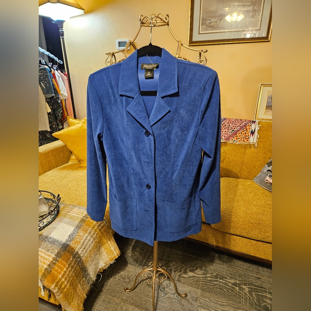 Briggs New York Woman’s Small Light Blazer Style Jacket Coat Blue